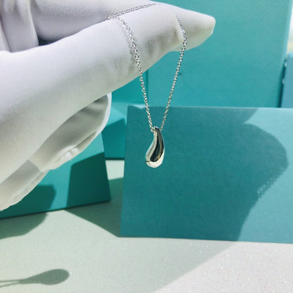 [Ornora Jewelry]ELSA PERETTI TEARDROP PENDANT STERLING SILVER NECKLACE