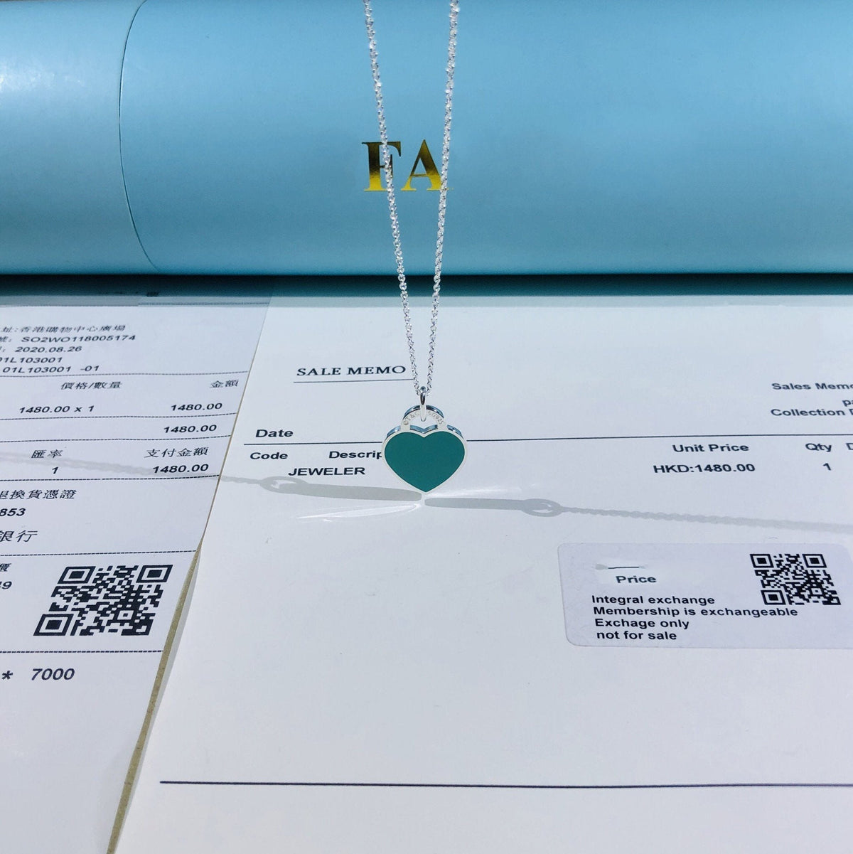 [Ornora Jewelry]SMALL HEART TAG PENDANT STERLING SILVER