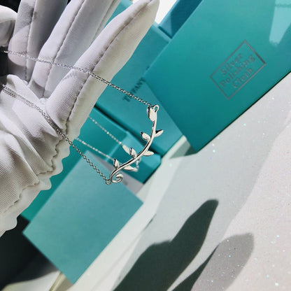 [Ornora Jewelry]PALOMA PICASSO STERLING SILVER OLIVE BRANCH NECKLACE