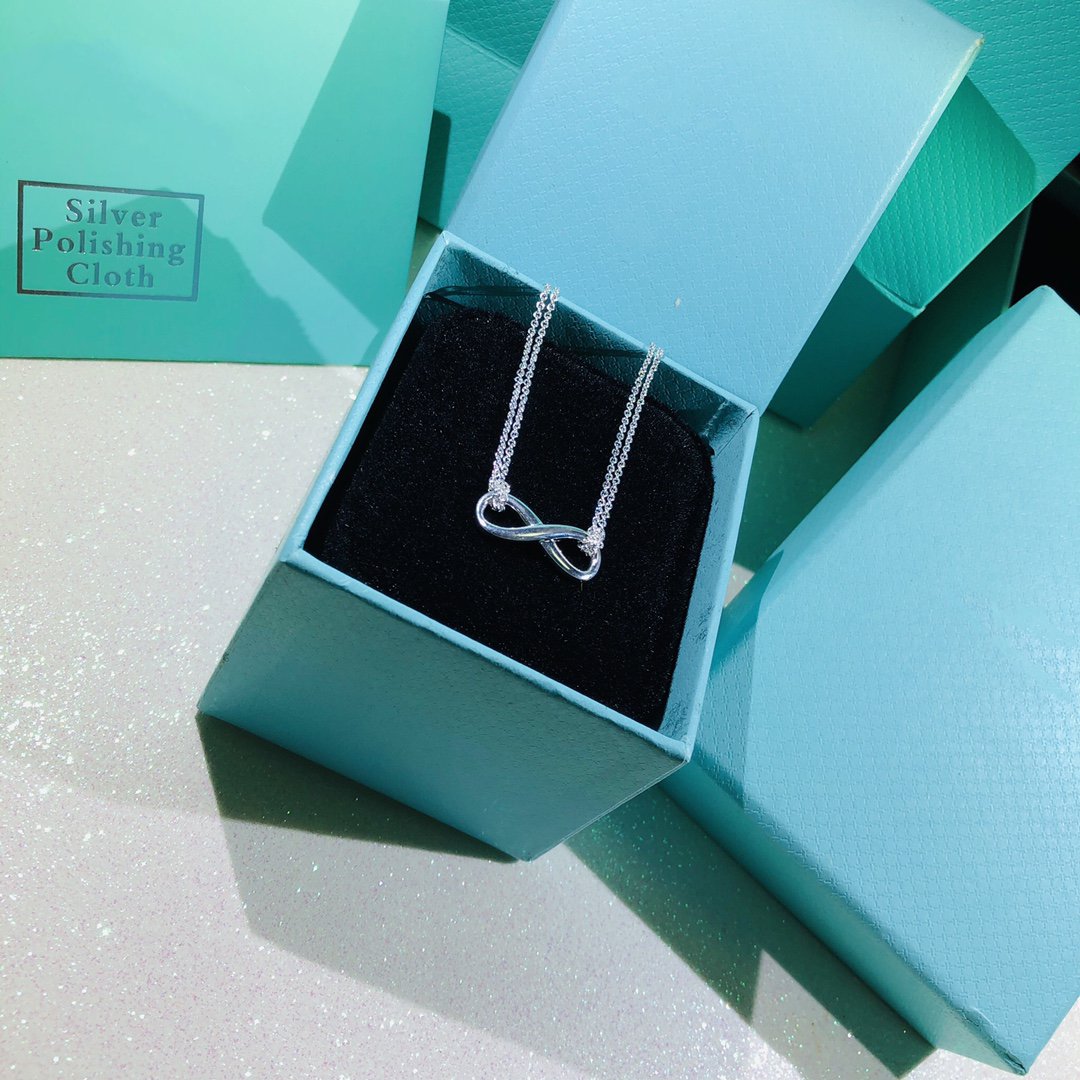 [Ornora Jewelry]SILVER INFINITY DOUBLE CHAIN NECKLACE