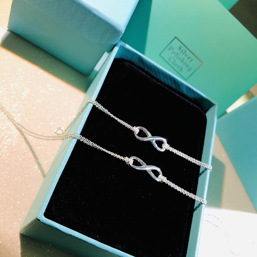 [Ornora Jewelry]SILVER INFINITY DOUBLE CHAIN NECKLACE