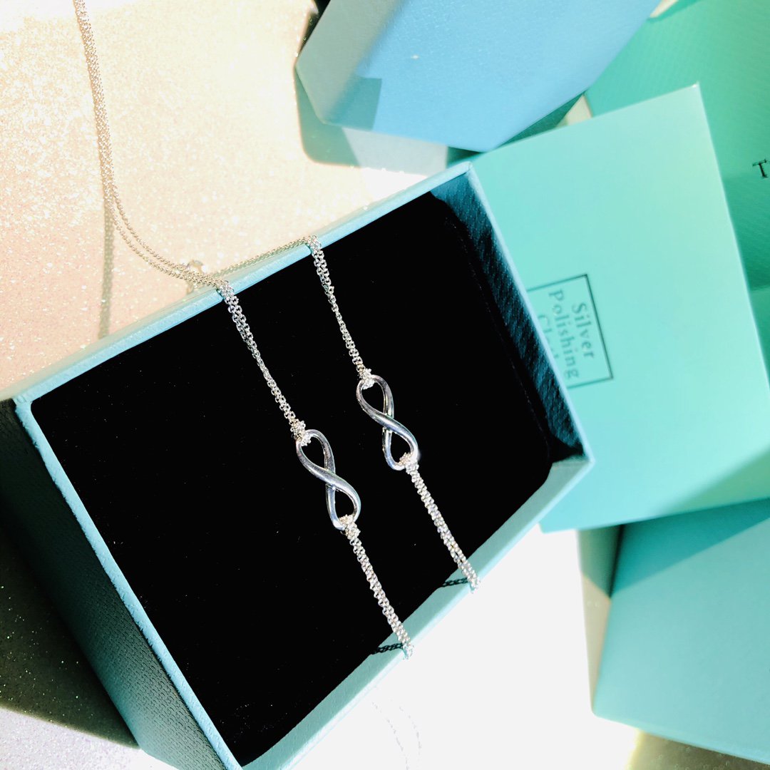 [Ornora Jewelry]SILVER INFINITY DOUBLE CHAIN NECKLACE