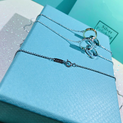 [Ornora Jewelry]INTERLOCKING CIRCLES PENDANT SMALL NECKLACE