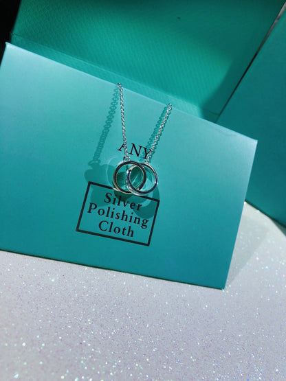 [Ornora Jewelry]INTERLOCKING CIRCLES PENDANT SMALL NECKLACE