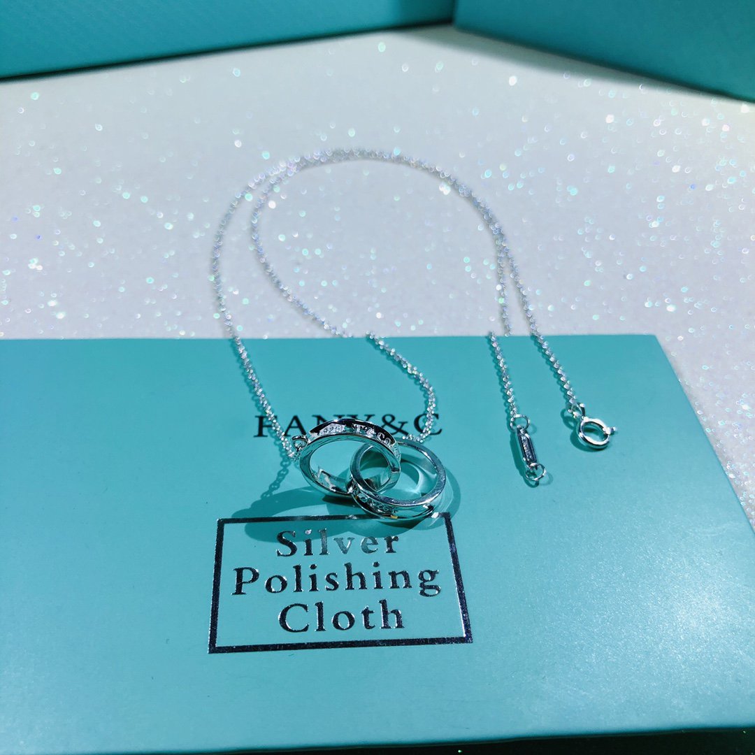 [Ornora Jewelry]INTERLOCKING CIRCLES PENDANT SMALL NECKLACE