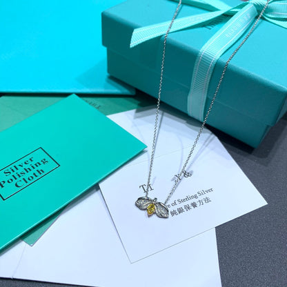 [Ornora Jewelry]PAPER FLOWERS YELLOW DIAMOND FIREFLY PENDANT