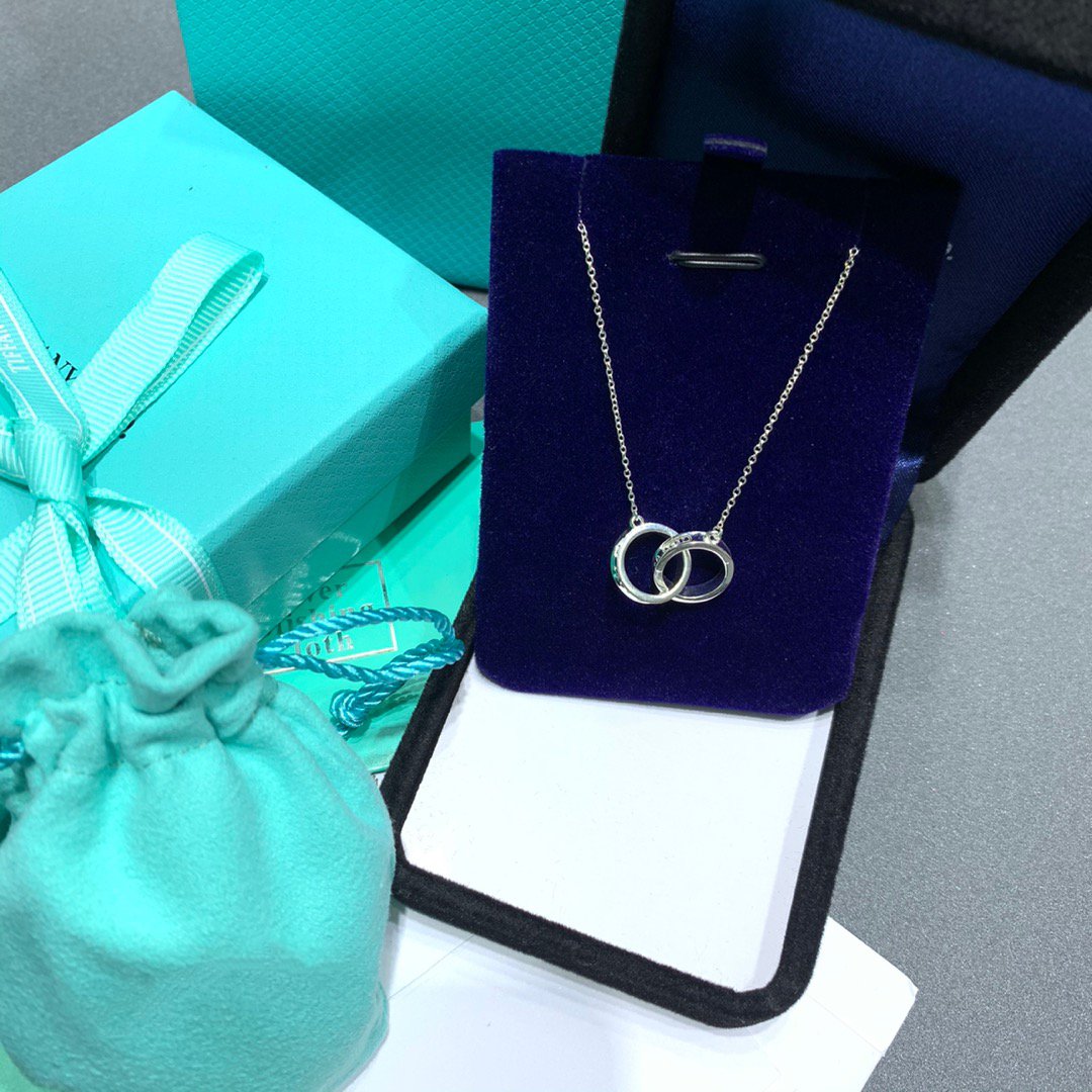 [Ornora Jewelry]INTERLOCKING CIRCLES PENDANT SILVER SMALL NECKLACE