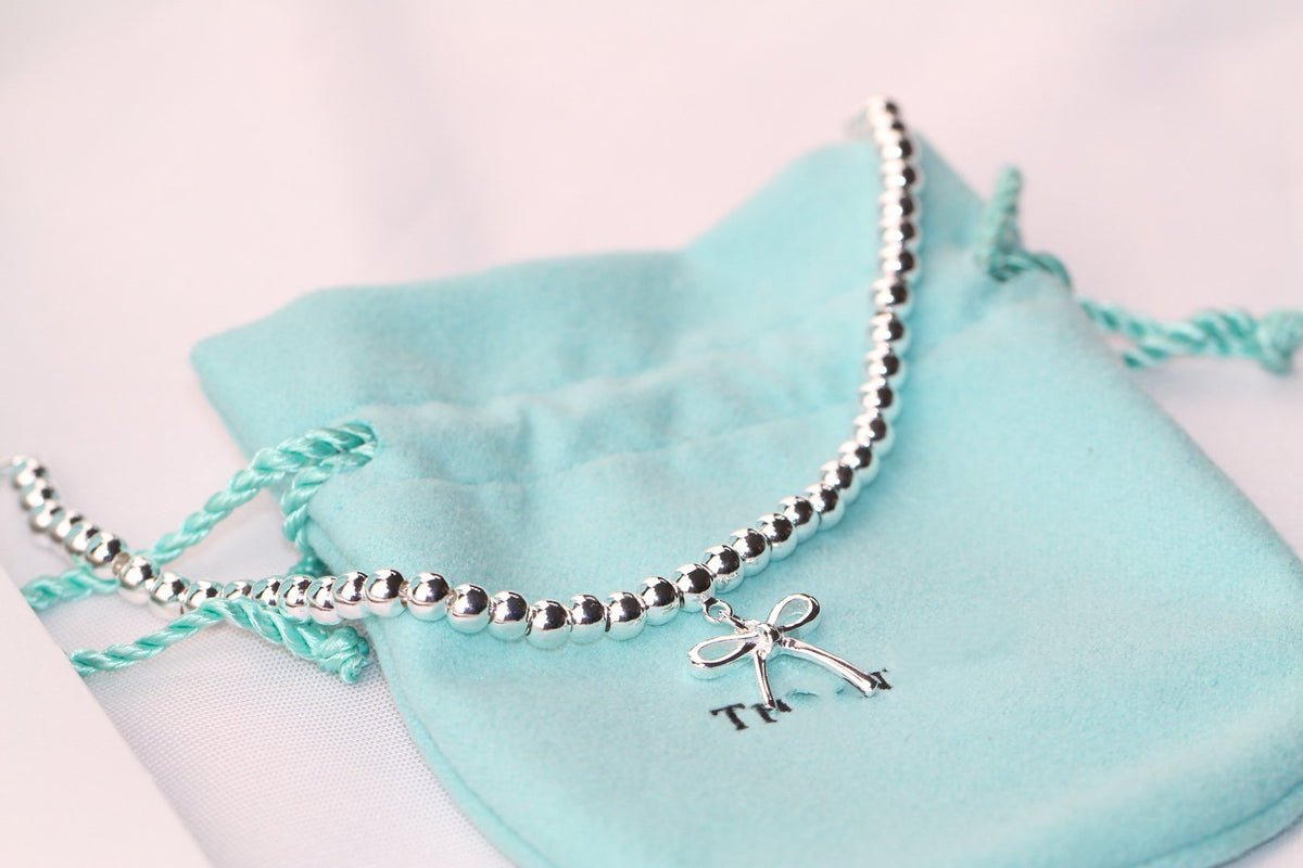 [Ornora Jewelry]STERLING SILVER BOW BEAD BRACELET