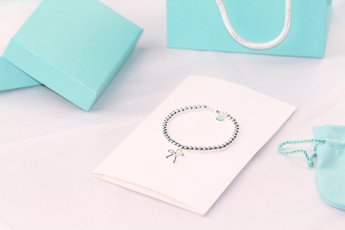 [Ornora Jewelry]STERLING SILVER BOW BEAD BRACELET