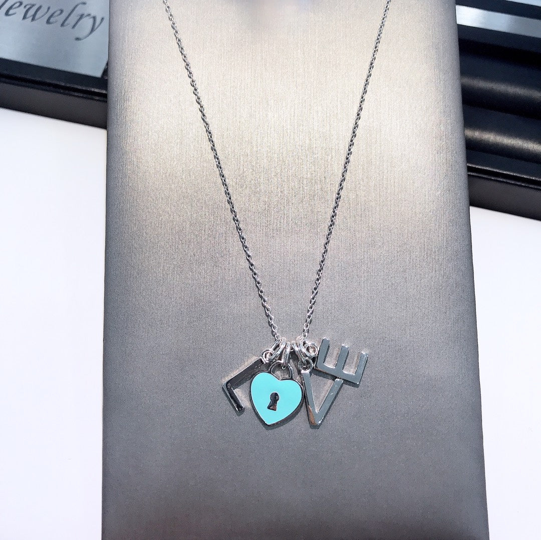 [Ornora Jewelry]COLLAR LOVE PLATA NECKLACE