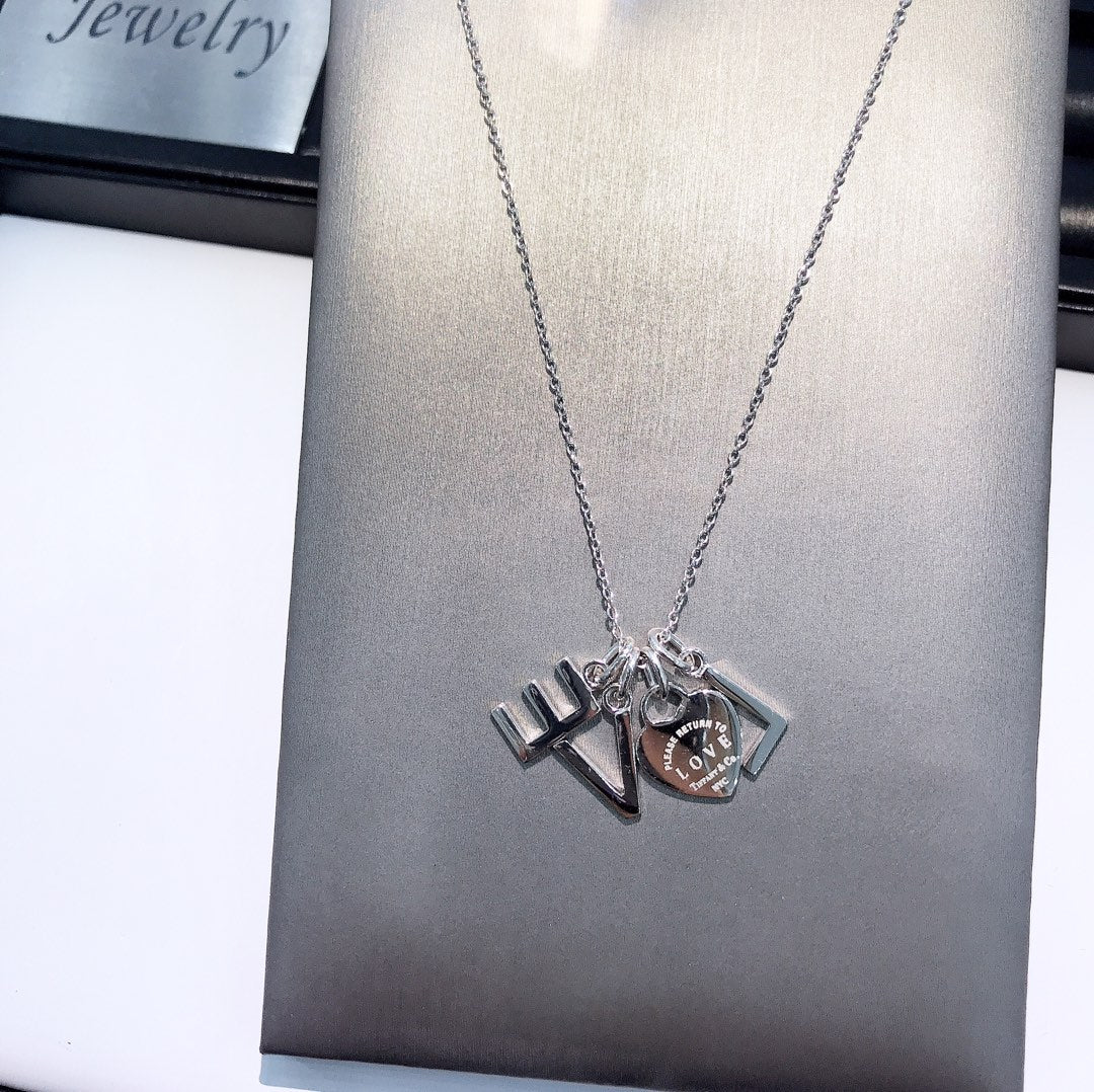 [Ornora Jewelry]COLLAR LOVE PLATA NECKLACE