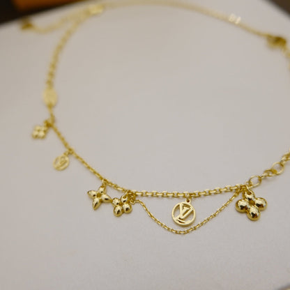 [OrnoraJewelry]BLOOMING SUPPLE NECKLACE BRASS