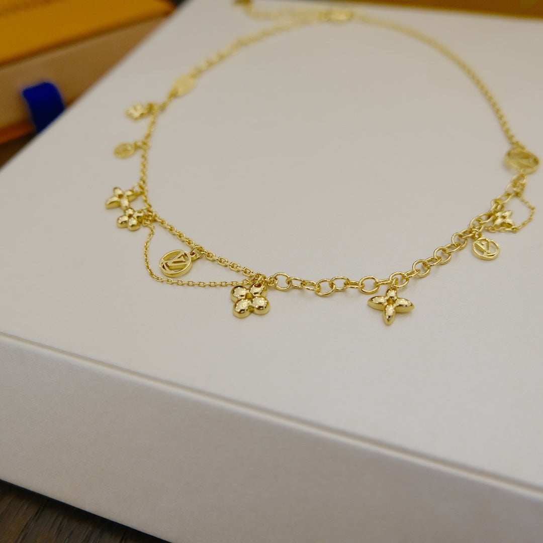 [OrnoraJewelry]BLOOMING SUPPLE NECKLACE BRASS