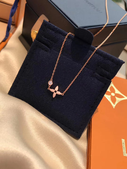 [OrnoraJewelry]BLOSSOM PENDANT PINK GOLD AND DIAMOND