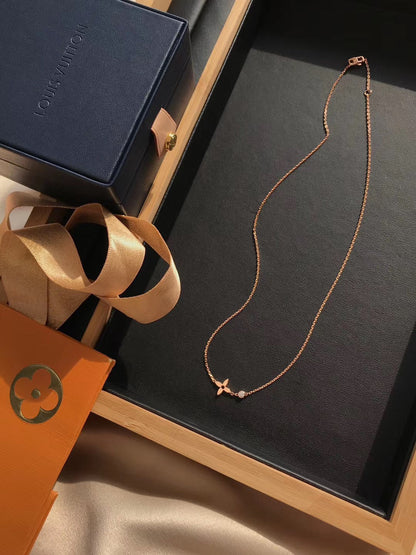[OrnoraJewelry]BLOSSOM PENDANT PINK GOLD AND DIAMOND