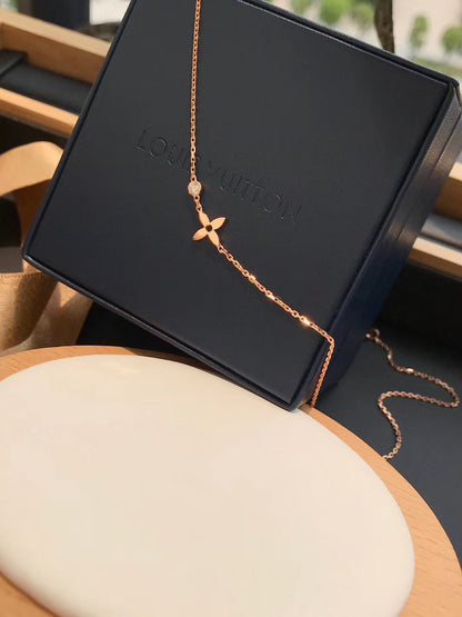 [OrnoraJewelry]BLOSSOM PENDANT PINK GOLD AND DIAMOND