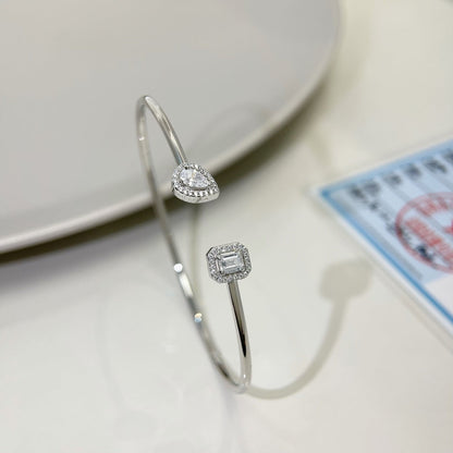 [OrnoraJewelry]JONC FLEX MY TWIN TOI & MOI SILVER DIAMOND BRACELET