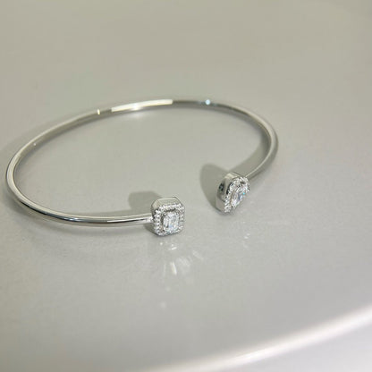 [OrnoraJewelry]JONC FLEX MY TWIN TOI & MOI SILVER DIAMOND BRACELET