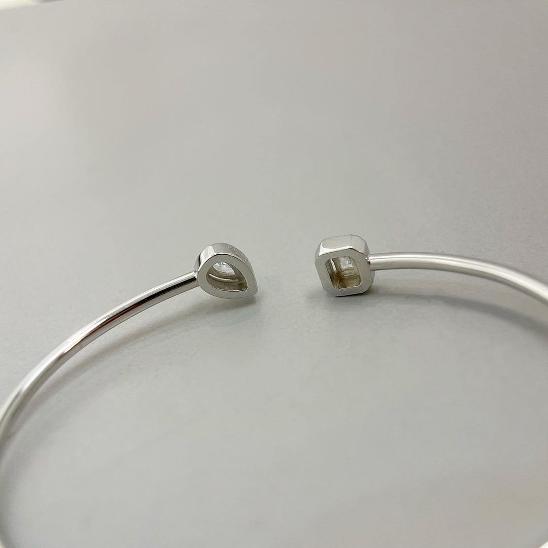 [OrnoraJewelry]JONC FLEX MY TWIN TOI & MOI SILVER DIAMOND BRACELET