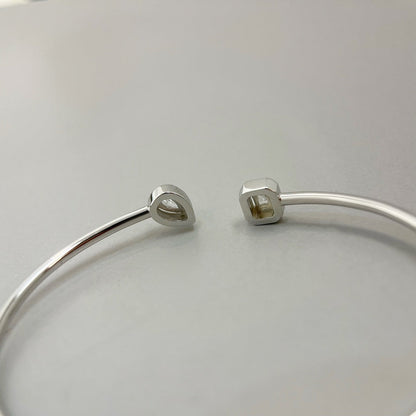 [OrnoraJewelry]JONC FLEX MY TWIN TOI & MOI SILVER DIAMOND BRACELET