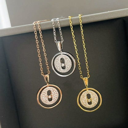 [OrnoraJewelry]LUCKY MOVER PM PAVED NECKLACE
