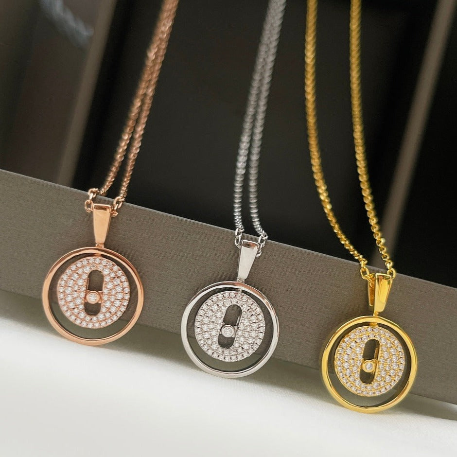 [OrnoraJewelry]LUCKY MOVER PM PAVED NECKLACE