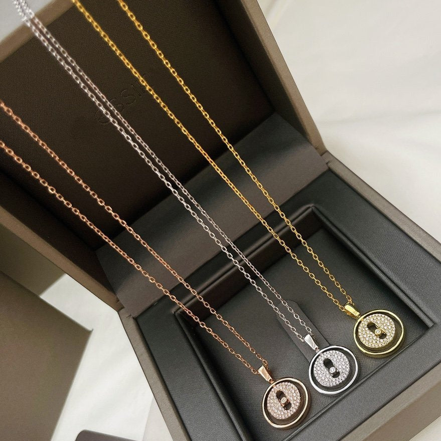 [OrnoraJewelry]LUCKY MOVER PM PAVED NECKLACE