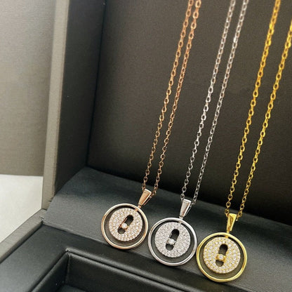 [OrnoraJewelry]LUCKY MOVER PM PAVED NECKLACE