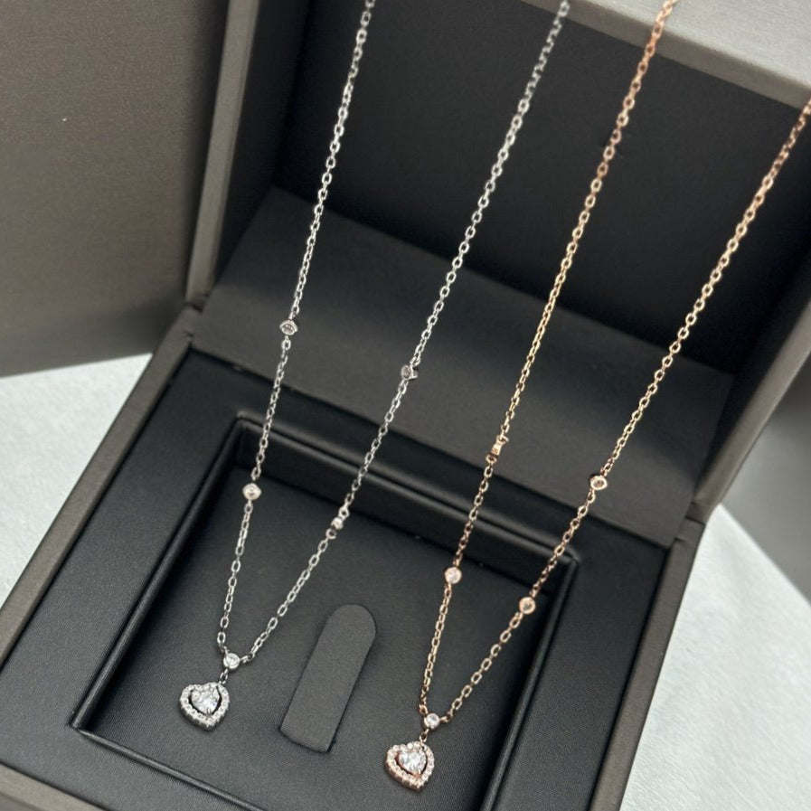 [OrnoraJewelry]JOY HEART DIAMOND NECKLACE