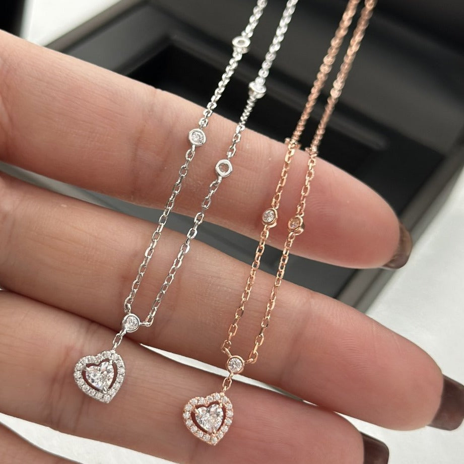 [OrnoraJewelry]JOY HEART DIAMOND NECKLACE