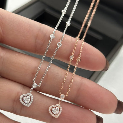[OrnoraJewelry]JOY HEART DIAMOND NECKLACE