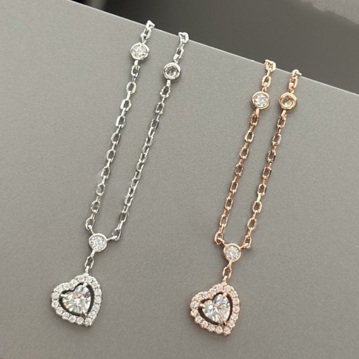 [OrnoraJewelry]JOY HEART DIAMOND NECKLACE