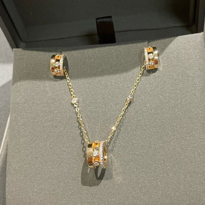 [OrnoraJewelry]CHAIN MOVE ROMANE PEDAND NECKLACE