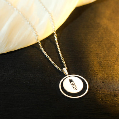 [OrnoraJewelry]LUCKY MOVE MM SILVER DIAMOND NECKLACE