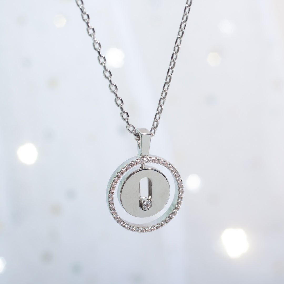[OrnoraJewelry]LUCKY MOVE PM NECKLACE SILVER DIAMOND