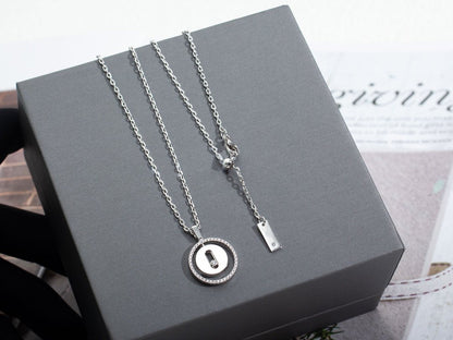 [OrnoraJewelry]LUCKY MOVE PM NECKLACE SILVER DIAMOND