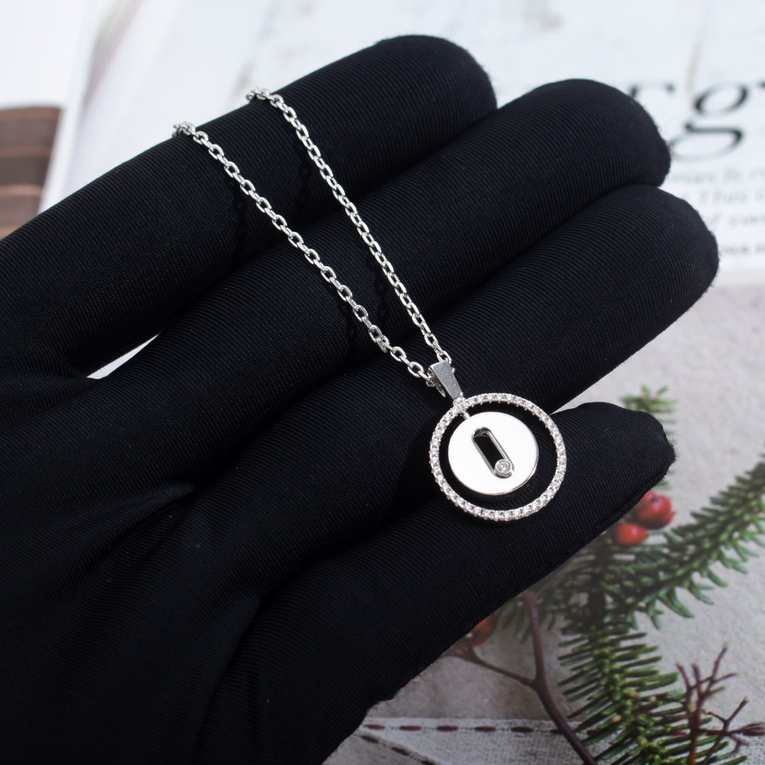 [OrnoraJewelry]LUCKY MOVE PM NECKLACE SILVER DIAMOND