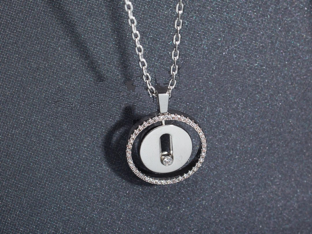 [OrnoraJewelry]LUCKY MOVE PM NECKLACE SILVER DIAMOND