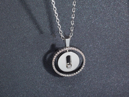 [OrnoraJewelry]LUCKY MOVE PM NECKLACE SILVER DIAMOND