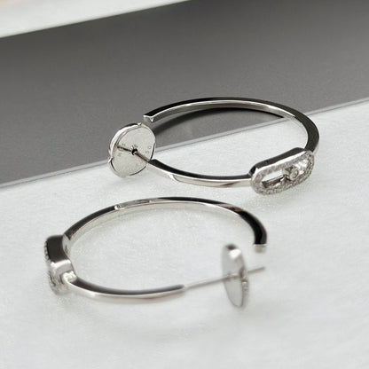 [OrnoraJewelry]CREOLES MOVE UNO PM DIAMOND EARRINGS
