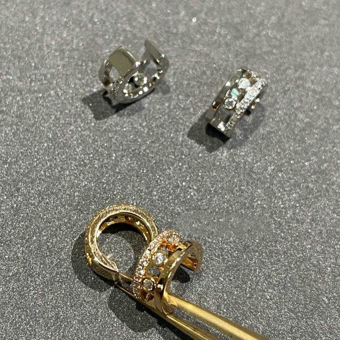 [OrnoraJewelry]MOVE ROMANE EARRINGS DIAMOND