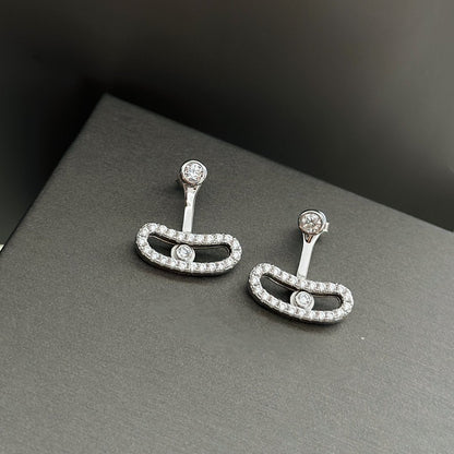 [OrnoraJewelry]MOVE UNO SILVER DIAMOND EARRINGS