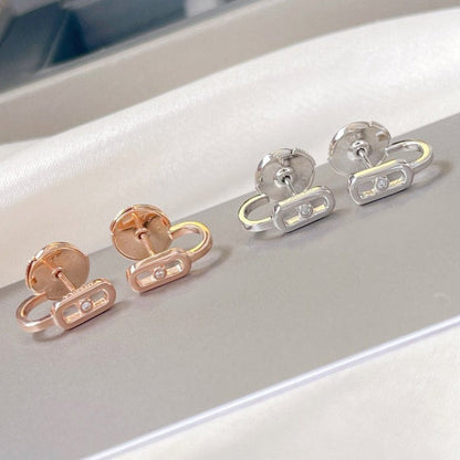 [OrnoraJewelry]CREOLES MOVE UNO MINI 1 DIAMOND EARRINGS