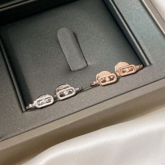 [OrnoraJewelry]CREOLES MOVE UNO MINI 1 DIAMOND EARRINGS