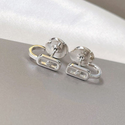 [OrnoraJewelry]CREOLES MOVE UNO MINI 1 DIAMOND EARRINGS