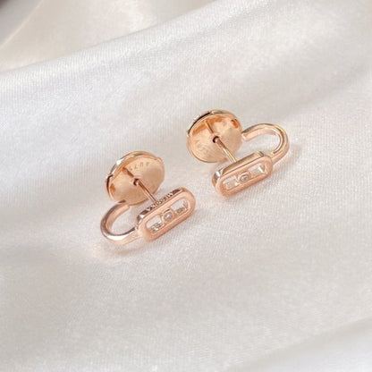 [OrnoraJewelry]CREOLES MOVE UNO MINI 1 DIAMOND EARRINGS