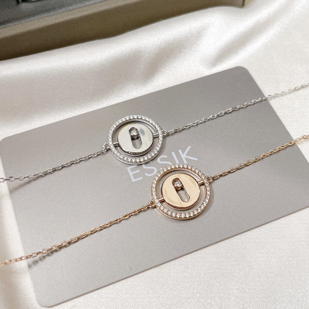 [OrnoraJewelry]LUCKY MOVE PAVED DIAMOND BRACELET