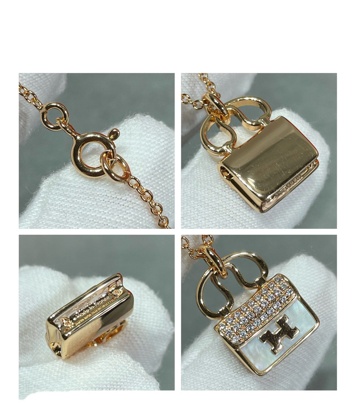 [OrnoraJewelry]H CIRCE MOISSANITE PENDANT NECKLACE GOLD