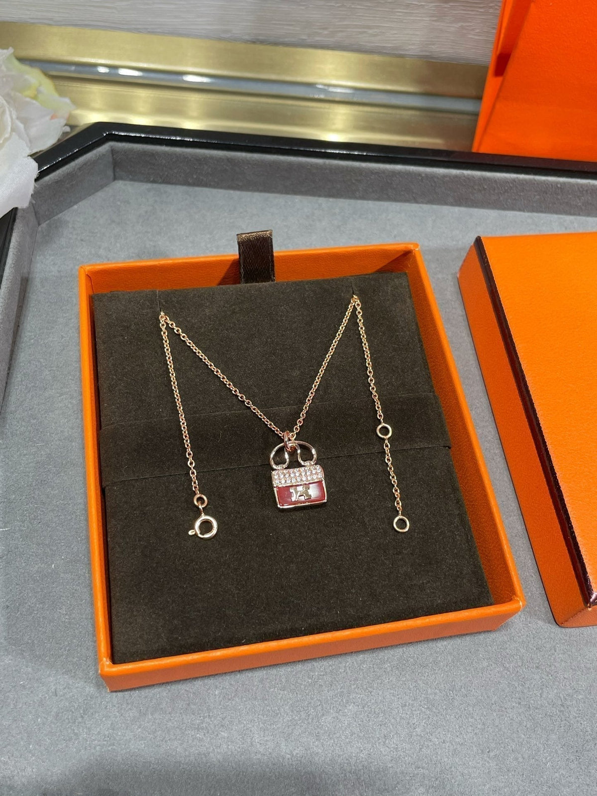 [OrnoraJewelry]H CIRCE MOISSANITE PENDANT NECKLACE GOLD
