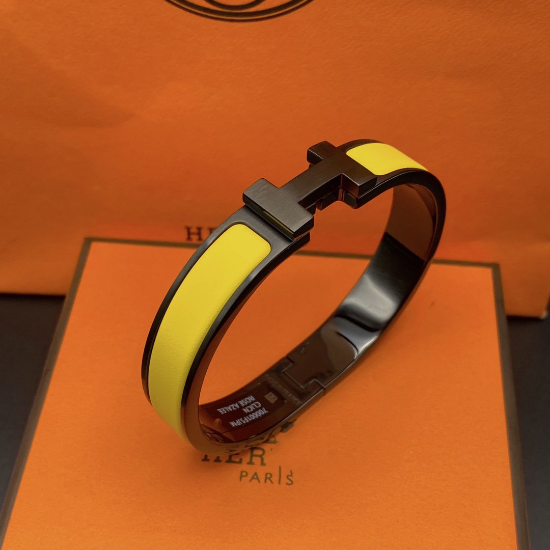 [OrnoraJewelry]CLIC HM SO BLACK YELLOW BRACELET